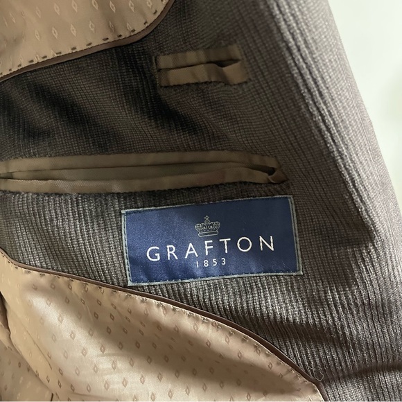 Grafton 1853 Brown suede blazer suit jacket 42R - Picture 4 of 4